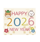 おひとよしウサぴょんの年末年始 2【再販】（個別スタンプ：5）