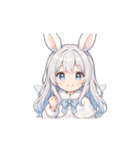 動いて可愛い♪雪ウサギ天使スタンプ（個別スタンプ：10）