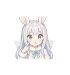 動いて可愛い♪雪ウサギ天使スタンプ（個別スタンプ：13）
