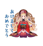 スチパンお嬢様★年中使える美麗挨拶（個別スタンプ：34）