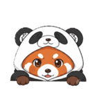 パンダになりたいレッサーパンダ英語ver2（個別スタンプ：1）