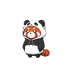 パンダになりたいレッサーパンダ英語ver2（個別スタンプ：2）