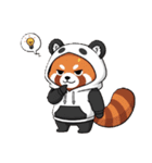 パンダになりたいレッサーパンダ英語ver2（個別スタンプ：7）