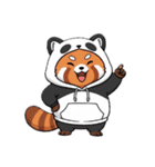 パンダになりたいレッサーパンダ英語ver2（個別スタンプ：9）