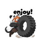 パンダになりたいレッサーパンダ英語ver2（個別スタンプ：12）