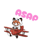 パンダになりたいレッサーパンダ英語ver2（個別スタンプ：19）