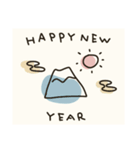 毎年使える@ゆるかわ年賀状/あけおめ（個別スタンプ：2）
