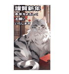 【BIG】サバトラ ねこ娘♡年末年始(再販)（個別スタンプ：3）