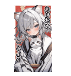 【BIG】サバトラ ねこ娘♡年末年始(再販)（個別スタンプ：10）