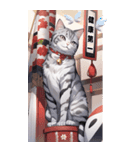 【BIG】サバトラ ねこ娘♡年末年始(再販)（個別スタンプ：15）