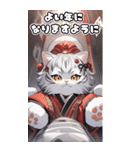 【BIG】サバトラ ねこ娘♡年末年始(再販)（個別スタンプ：16）