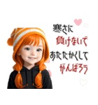 オレンジ推し女の子♡年末年始 年賀(再販)（個別スタンプ：18）