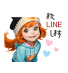 オレンジ推し女の子♡年末年始 年賀(再販)（個別スタンプ：32）