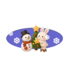 おはうさ再び【冬の省エネでぷっくり3D】（個別スタンプ：3）