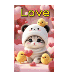 パンダ帽が可愛い猫 毎日使える 敬語 BIG（個別スタンプ：26）