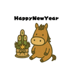 午年♡年末年始あいさつお馬さんスタンプ（個別スタンプ：8）