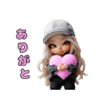 ❤️金髪帽子ギャル3❤️～好きぴ＆友達編❤～（個別スタンプ：1）