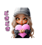 ❤️金髪帽子ギャル3❤️～好きぴ＆友達編❤～（個別スタンプ：3）