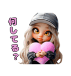 ❤️金髪帽子ギャル3❤️～好きぴ＆友達編❤～（個別スタンプ：4）