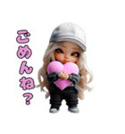 ❤️金髪帽子ギャル3❤️～好きぴ＆友達編❤～（個別スタンプ：5）