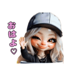 ❤️金髪帽子ギャル3❤️～好きぴ＆友達編❤～（個別スタンプ：7）