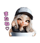 ❤️金髪帽子ギャル3❤️～好きぴ＆友達編❤～（個別スタンプ：9）