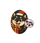 黒柴犬ちゃんのクリスマススタンプ（個別スタンプ：8）