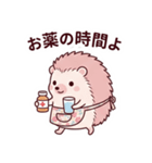 可愛いハリネズミママの気遣い看病スタンプ（個別スタンプ：6）