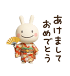 冬と年末年始に使える☆ほぼ白うさぎ（個別スタンプ：11）