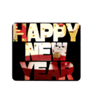 動く 3D擦れうさぎ年末年始2026（個別スタンプ：5）