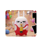 動く 3D擦れうさぎ年末年始2026（個別スタンプ：17）