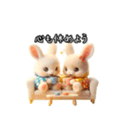動く気づかいのうさぎスタンプ（個別スタンプ：20）