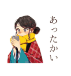 おしとやか着物女子の冬★はんなり（個別スタンプ：6）