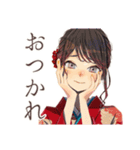 おしとやか着物女子の冬★はんなり（個別スタンプ：9）