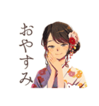 おしとやか着物女子の冬★はんなり（個別スタンプ：39）