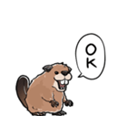 しゃべるビーバー（個別スタンプ：6）