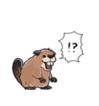 しゃべるビーバー（個別スタンプ：8）