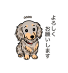 名前入りダックスイザベラダップルイエロー（個別スタンプ：4）