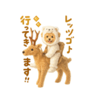 冬のBIGトイプードル♡優しい水彩画（個別スタンプ：13）