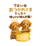 冬のBIGトイプードル♡優しい水彩画（個別スタンプ：17）