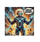 最強アインシュタイン！！【アメコミ風】（個別スタンプ：1）