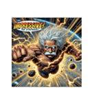 最強アインシュタイン！！【アメコミ風】（個別スタンプ：4）