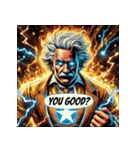 最強アインシュタイン！！【アメコミ風】（個別スタンプ：6）