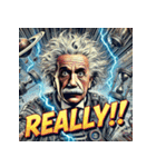 最強アインシュタイン！！【アメコミ風】（個別スタンプ：7）