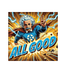 最強アインシュタイン！！【アメコミ風】（個別スタンプ：15）