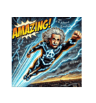 最強アインシュタイン！！【アメコミ風】（個別スタンプ：20）