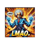 最強アインシュタイン！！【アメコミ風】（個別スタンプ：33）