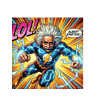 最強アインシュタイン！！【アメコミ風】（個別スタンプ：34）