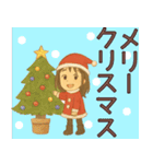 【冬】毎日使えるかわいい女の子スタンプ（個別スタンプ：1）