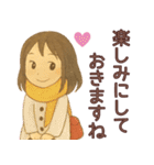 【冬】毎日使えるかわいい女の子スタンプ（個別スタンプ：18）